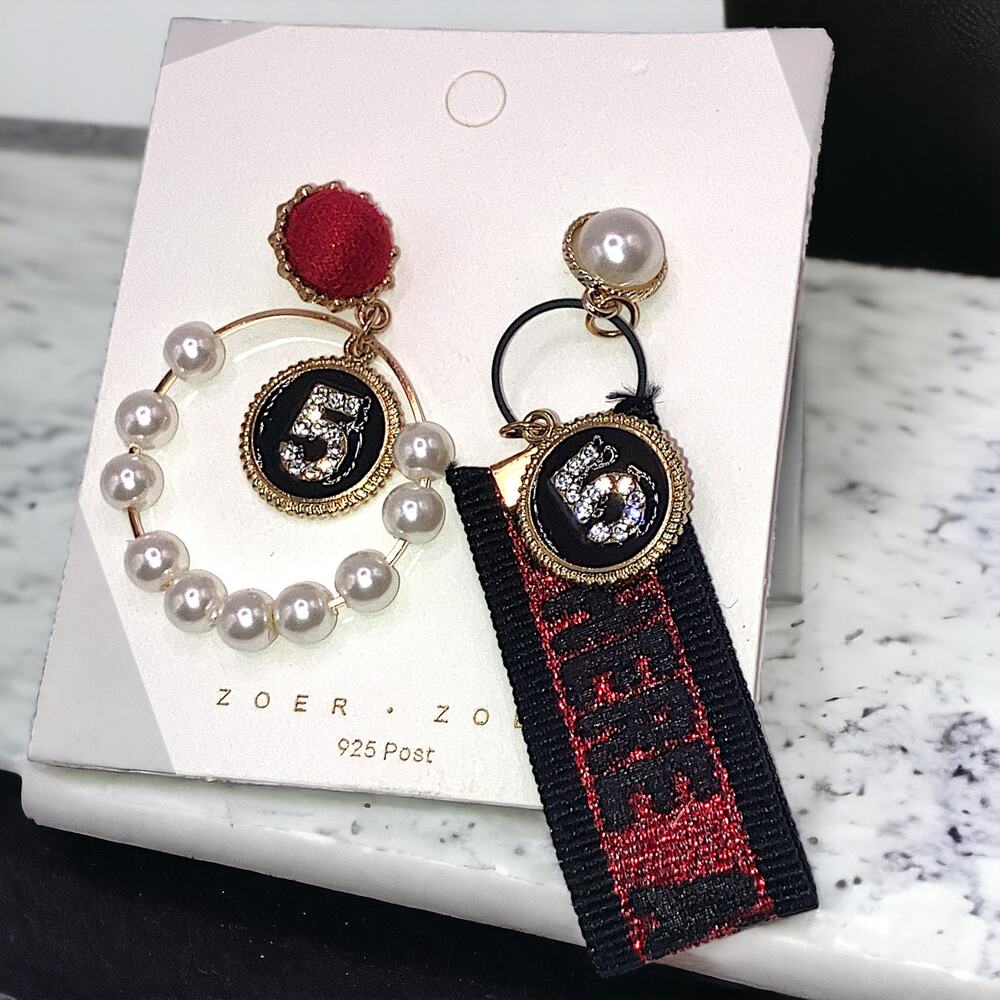 NWT! Zoer Zoer 925 Post No. 5 Drop Earrings!